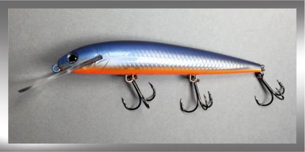 KARIKKO RÄMINÄ Wobbler 12 cm, Farbe: Navy Blue Shadow 014, schwimmend mit Rasselkugel, von Suomen Uistin The Finnish Lure Company (Jarmo Rapala)